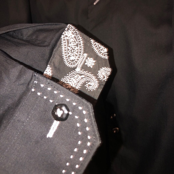 Stacy Adams Cuffed High-Fashion Dress Shirt - Picture 6 of 7